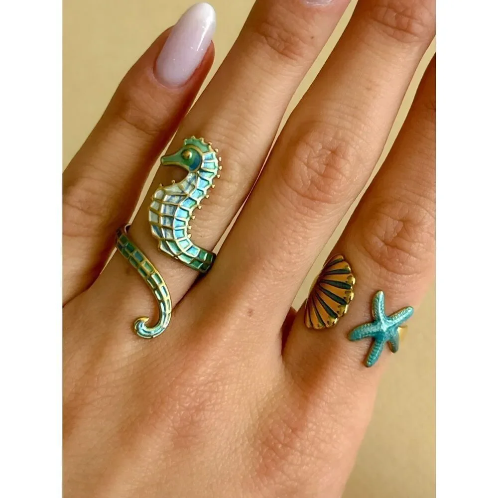 Seahorse ring #2561